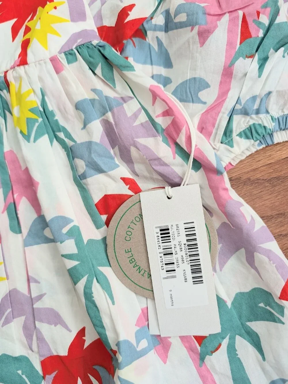 NWT Stella McCartney Kids Palm Tree Dress - 9 Months